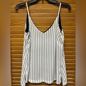 White House Black Market Reversible Tank Top - Stripes and Polka Dot